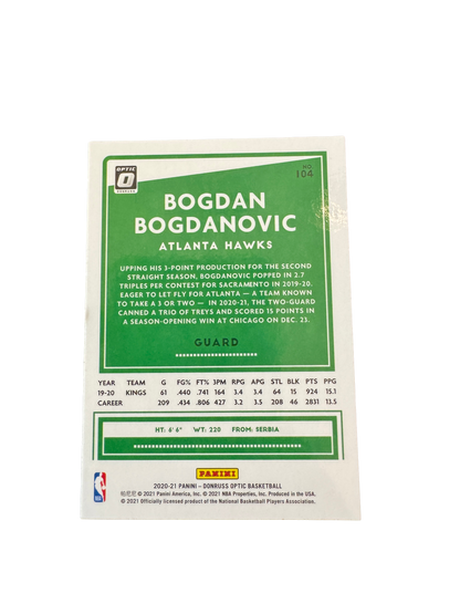 Bogdan Bogdanovic Donruss Optic 2020-2021